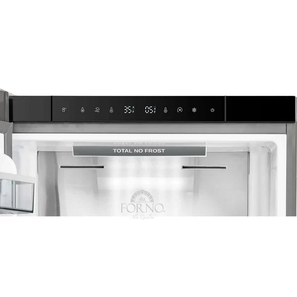 FORNO - Custodia 48" Bottom Freezer combo, 20.6 cf., Ice Maker, Total No frost, Stainless Steel handles