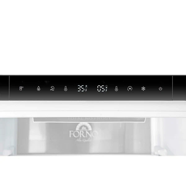 FORNO - Custodia 48" Bottom Freezer combo, 20.6 cf., Ice Maker, Total No frost, White, Antique Brass handles