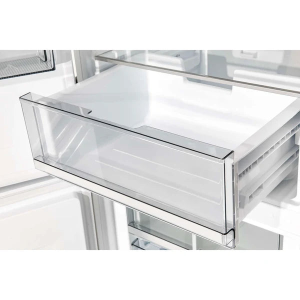 FORNO - Custodia 48" Bottom Freezer combo, 20.6 cf., Ice Maker, Total No frost, White, Antique Brass handles