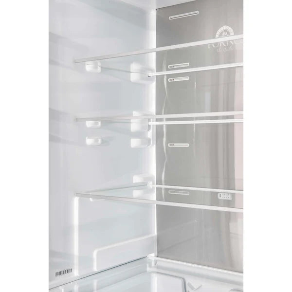 FORNO - Custodia 48" Bottom Freezer combo, 20.6 cf., Ice Maker, Total No frost, White, Antique Brass handles