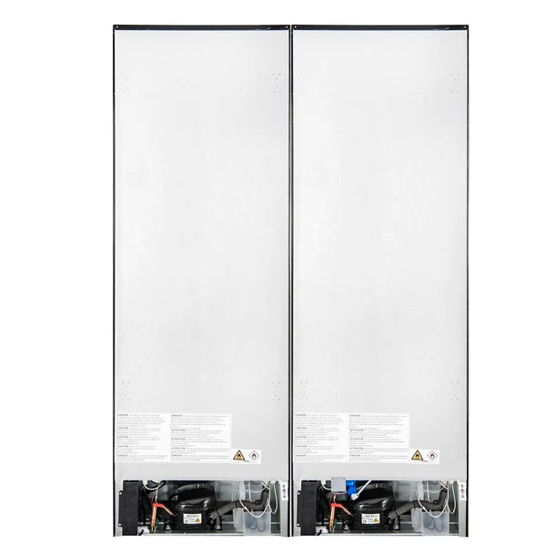 FORNO - Custodia 48" Bottom Freezer combo, 20.6 cf., Ice Maker, Total No frost, White, Antique Brass handles