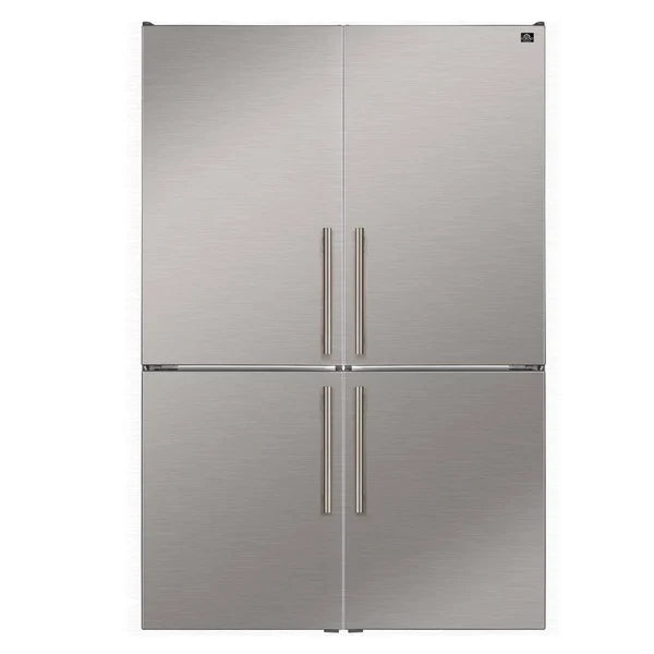 FORNO - Custodia 48" Bottom Freezer combo, 20.6 cf., Ice Maker, Total No frost, Stainless Steel handles