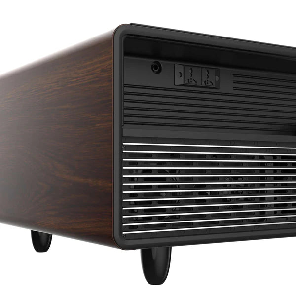 FORNO - Evoluto Tavolo 51-Inch Smart Coffee Table with Wood-Accent Sides – Dual Cooling Zones, Wireless Charging Pad &amp; Built-In Bluetooth Speakers