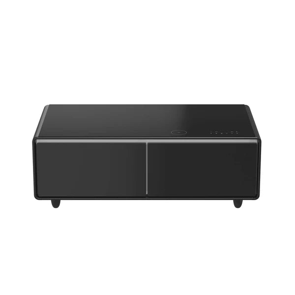FORNO - Evoluto Tavolo 51-Inch Black Smart Coffee Table – Dual Refrigerator Drawers, Bluetooth 5.0 Audio, Wireless Charging &amp; RGB Ambient Light
