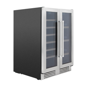 ThorKitchen - 24 Inch French Door Wine and Beverage Center, 21 Wine Bottle Capacity and 95 Can Capacity