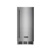 ThorKitchen -  15” Freestanding/Built-In Indoor &amp; Outdoor Top Hat Cube Ice Maker with Water Filter and Reversible Door