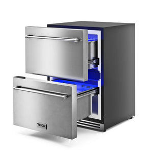 ThorKitchen - 24" Under Counter Double Drawer Freezer