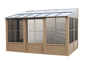 Gazebo Penguin - Florence Brown Wall Mounted Solarium Polycarbonate Roof