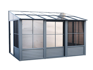 Gazebo Penguin - Florence Slate Wall Mounted Solarium Polycarbonate Roof