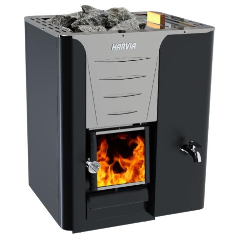 Harvia - Pro Series, 24.1kW, Sauna Wood Stove with Water Tank