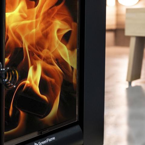 Harvia - GreenFlame Series, 15.7kW, Wood Sauna Stove with Water Tank