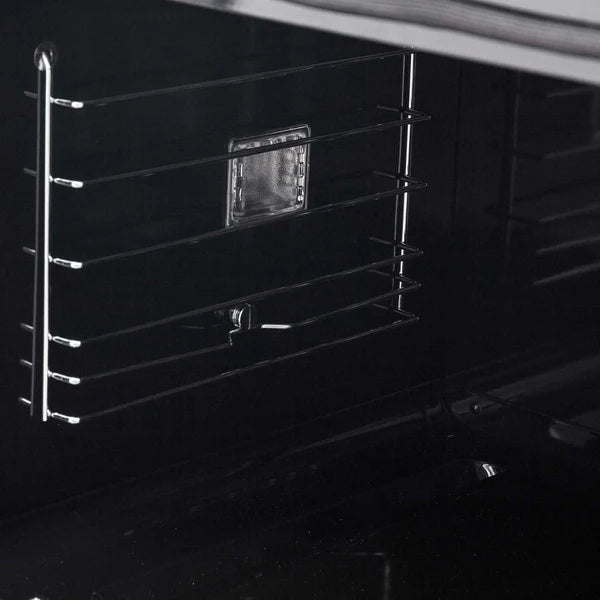 FORNO - Asti 30-Inch Double Electric Wall Oven with Upper French Doors in Black &amp; Antique Brass, 7.36 cu. ft. Dual True Convection, 7,200W, Air Fry, Sous Vide, Self-Clean