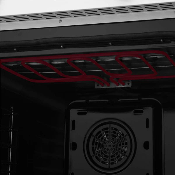 FORNO - Asti 30-Inch French Door Electric Wall Oven in White &amp; Antique Brass, 3.68 cu. ft. True Convection, 3,600W, Air Fry, Sous Vide, Self-Clean