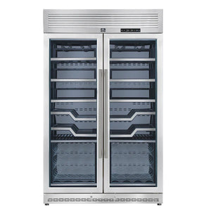 FORNO - Abruzzo 48-Inch Dual Zone Wine Cellar, 102 Bottles, 24 cu. ft., Clear Acrylic Holders & Stainless Trim Shelves