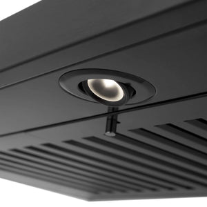 ZLINE - 48" Convertible Vent Wall Mount Range Hood in Black Stainless Steel with Crown Molding (BSKBNCRN-48)