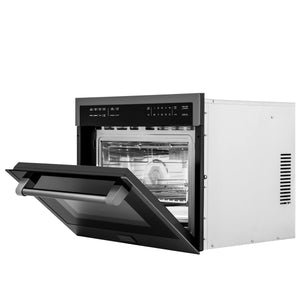 ZLINE 24" 1.6 cu ft. Built-in Convection Microwave Oven in Black Stainless Steel with Speed and Sensor Cooking