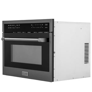 ZLINE 24" 1.6 cu ft. Built-in Convection Microwave Oven in Black Stainless Steel with Speed and Sensor Cooking
