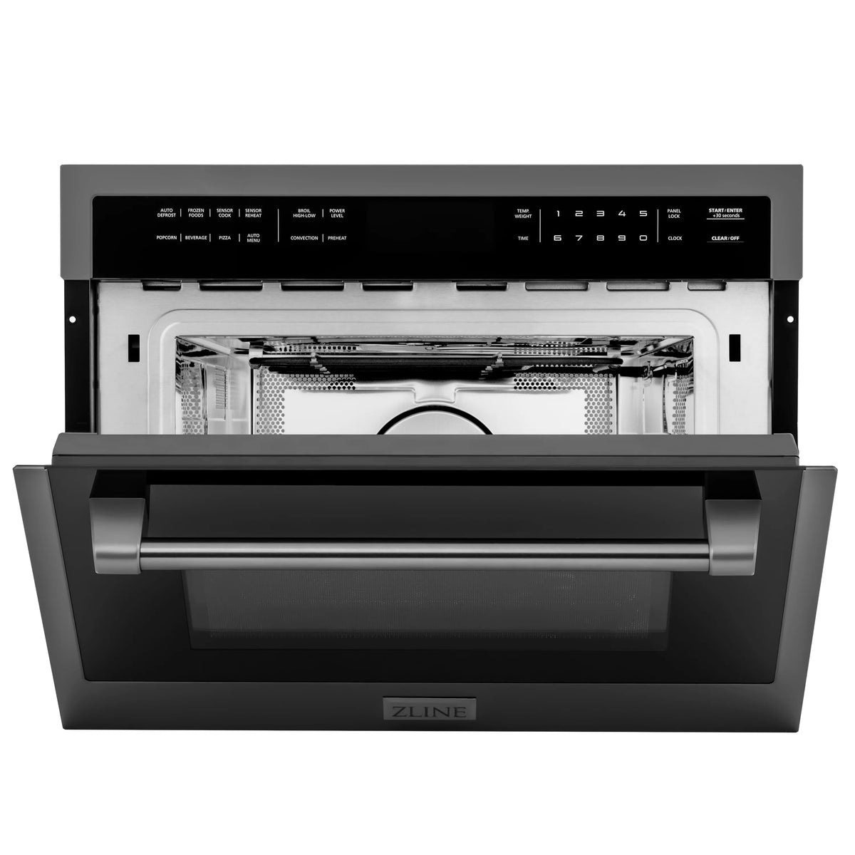 ZLINE 24&quot; 1.6 cu ft. Built-in Convection Microwave Oven in Black Stainless Steel with Speed and Sensor Cooking