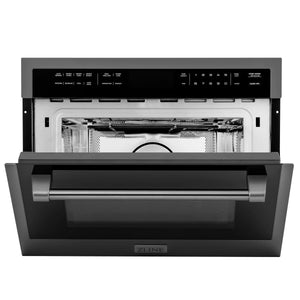 ZLINE 24" 1.6 cu ft. Built-in Convection Microwave Oven in Black Stainless Steel with Speed and Sensor Cooking