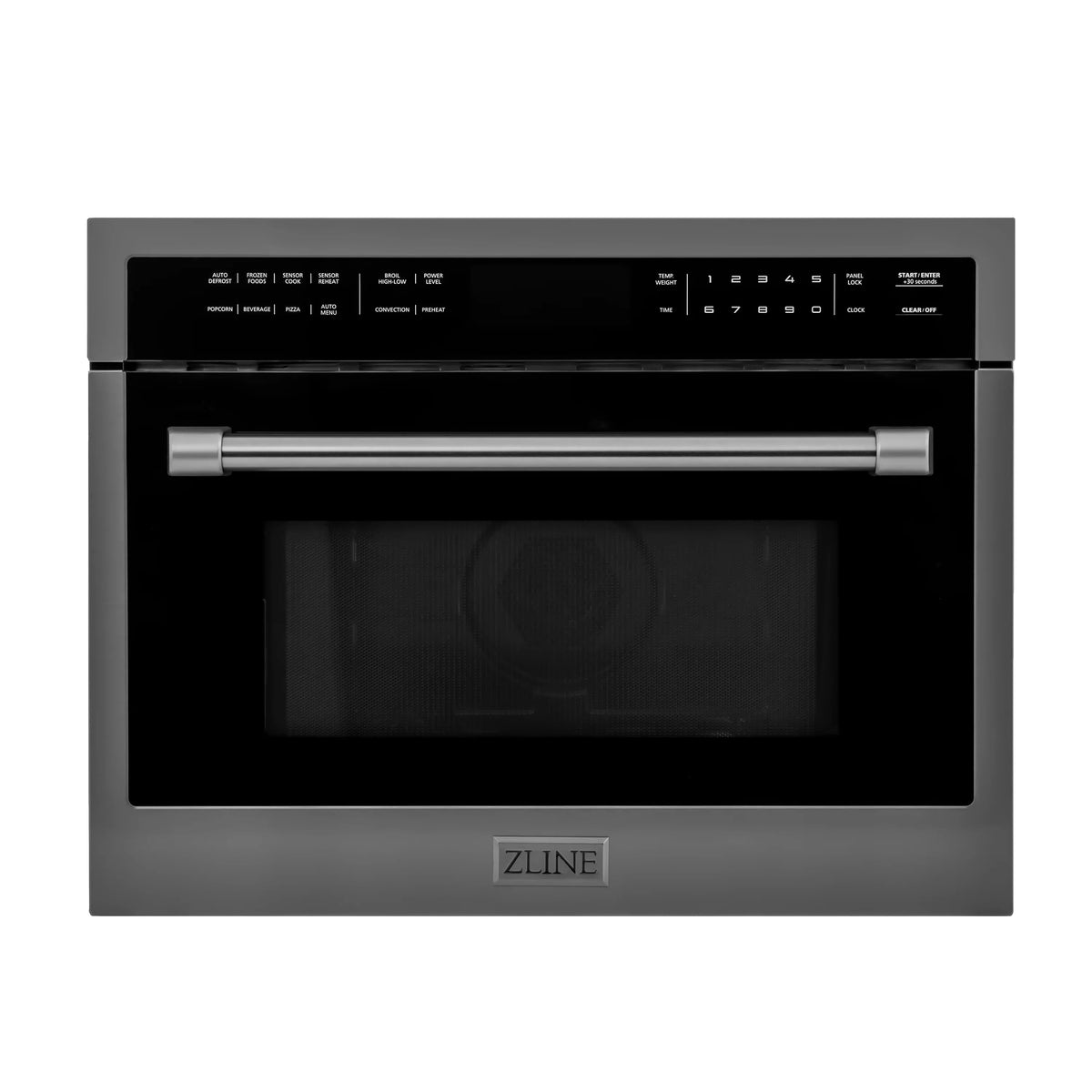 ZLINE 24&quot; 1.6 cu ft. Built-in Convection Microwave Oven in Black Stainless Steel with Speed and Sensor Cooking