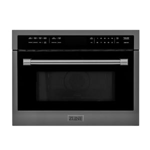 ZLINE 24" 1.6 cu ft. Built-in Convection Microwave Oven in Black Stainless Steel with Speed and Sensor Cooking