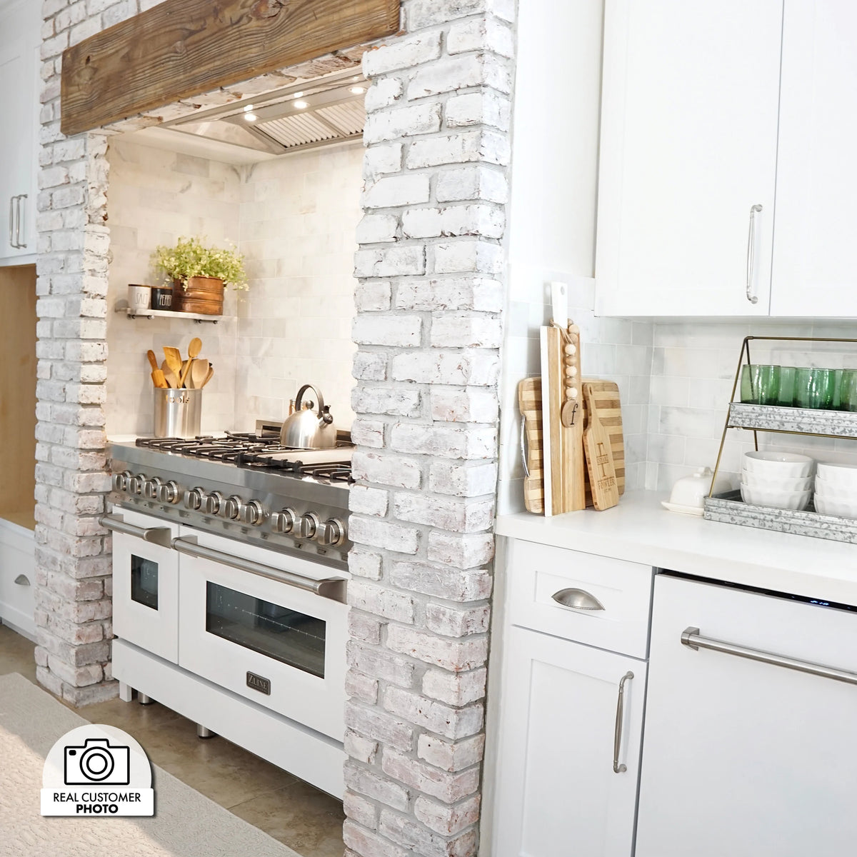 ZLINE - 48&quot; 6.0 cu. ft. Dual Fuel Range with Gas Stove and Electric Oven in Stainless Steel and White Matte Door (RA-WM-48)