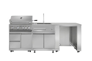 ThorKitchen - 32 Inch 4-Burner Gas BBQ Grill with Rotisserie in Stainless Steel
