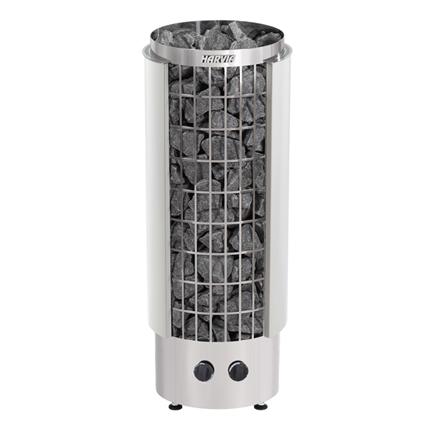 Harvia - Cilindro Half Series 8kW Stainless Steel Sauna Heater at 240V 1PH with Built-In Time and Temperature Controls