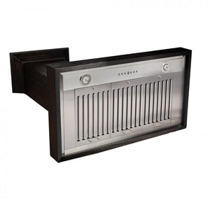 ZLINE - 30" Wooden Convertible Vent Wall Mount Range Hood in Rustic Dark Finish - Includes Motor (KPDD-30)