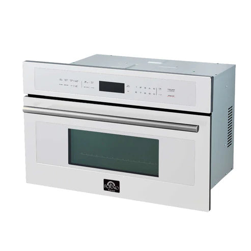 FORNO - Oliena Espresso White 30 Inch 1750 Watt Compact Oven &amp; 1000 Watt Microwave, 1.6 cu. ft.