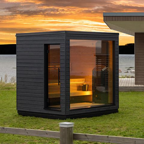 SaunaLife - Model G6 Pre-Assembled Outdoor Home Sauna