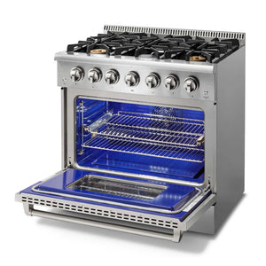 ThorKitchen - 36 Inch Professional Gas Range in Stainless Steel