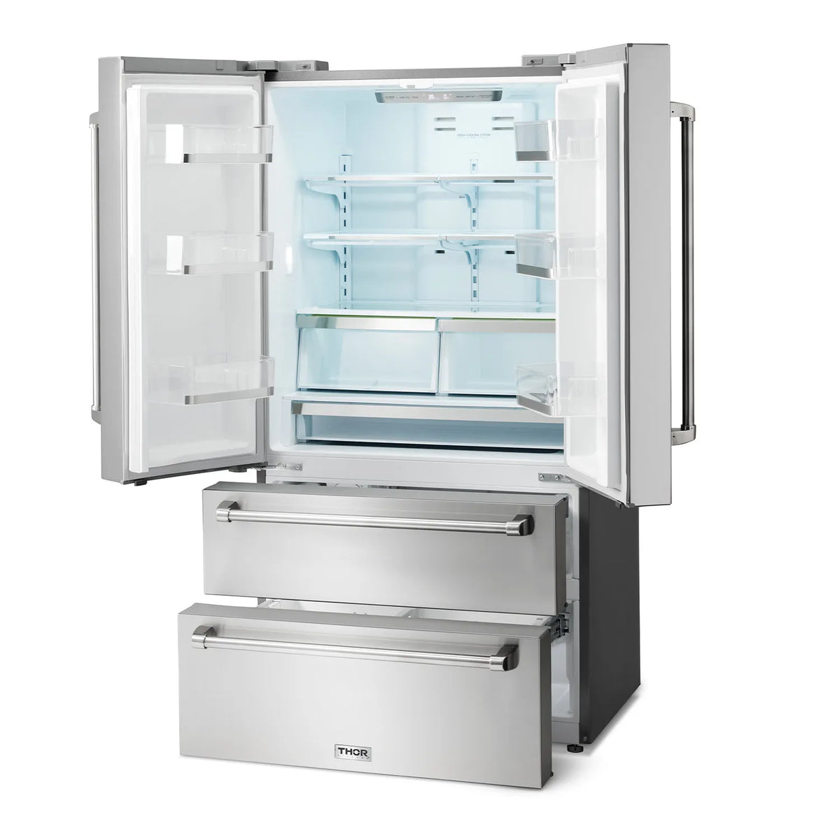 ThorKitchen - 36 Inch Professional French Door Refrigerator with Freezer Drawers