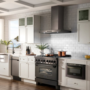 ZLINE - 30" Convertible Vent Wall Mount Range Hood in Black Stainless Steel (BSKEN-30)