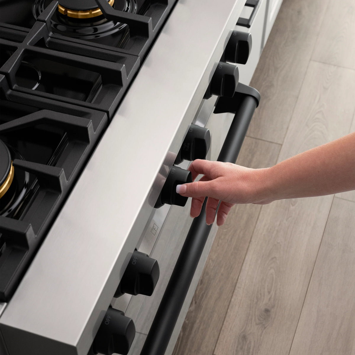 ZLINE - Autograph Edition 30 in. 4.0 cu. ft. Legacy Dual Fuel Range with 4 Burner Gas Cooktop and Electric Convection Oven in Stainless Steel and Matte Black Accents