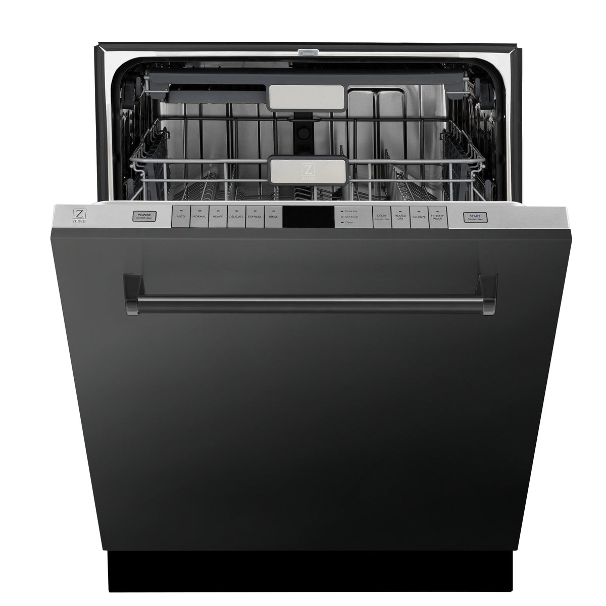 ZLINE 24&quot; Monument Series 3rd Rack Top Touch Control Dishwasher in Black Stainless Steel with Stainless Steel Tub, 45dBa