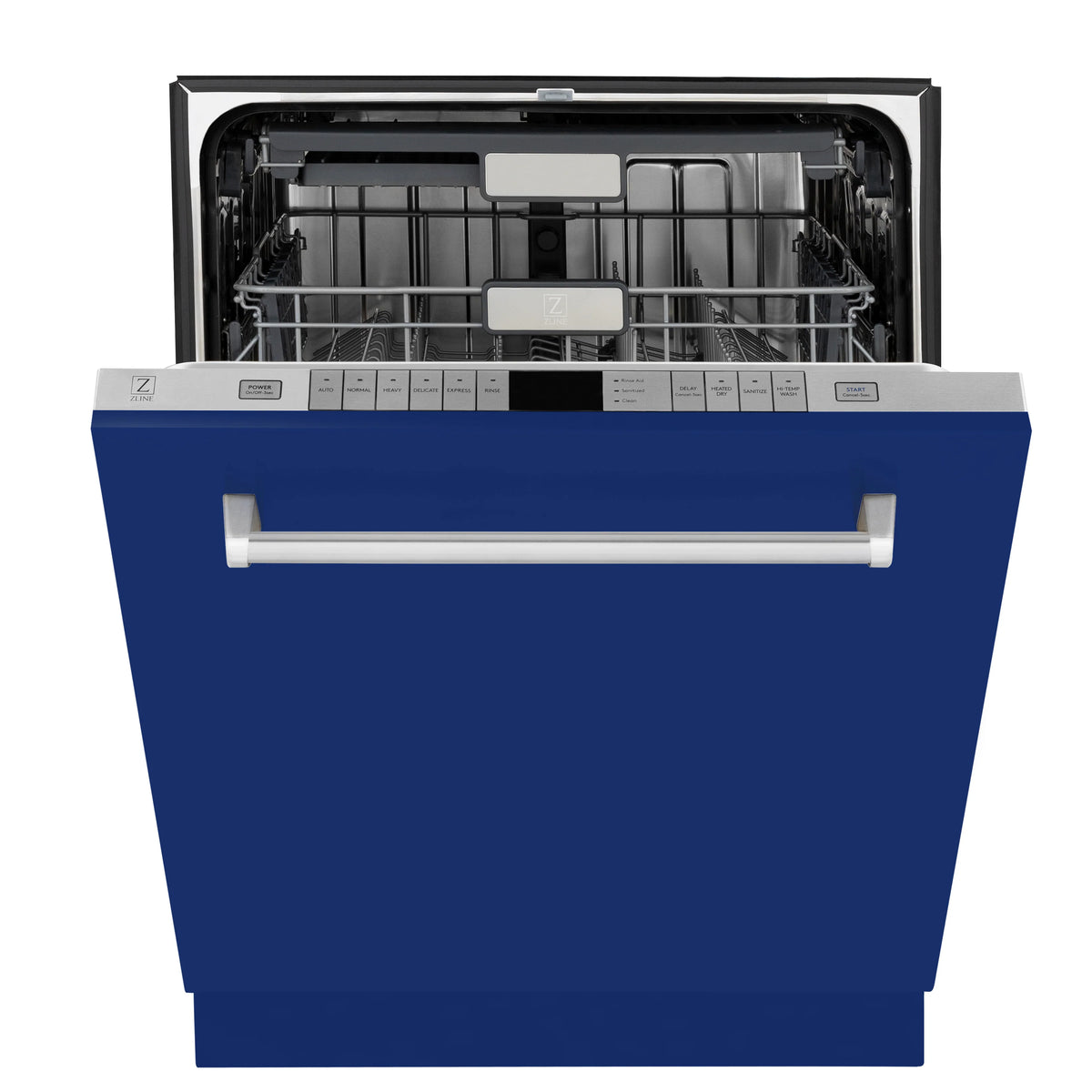 ZLINE 24&quot; Monument Series 3rd Rack Top Touch Control Dishwasher in Blue Gloss with Stainless Steel Tub, 45dBa