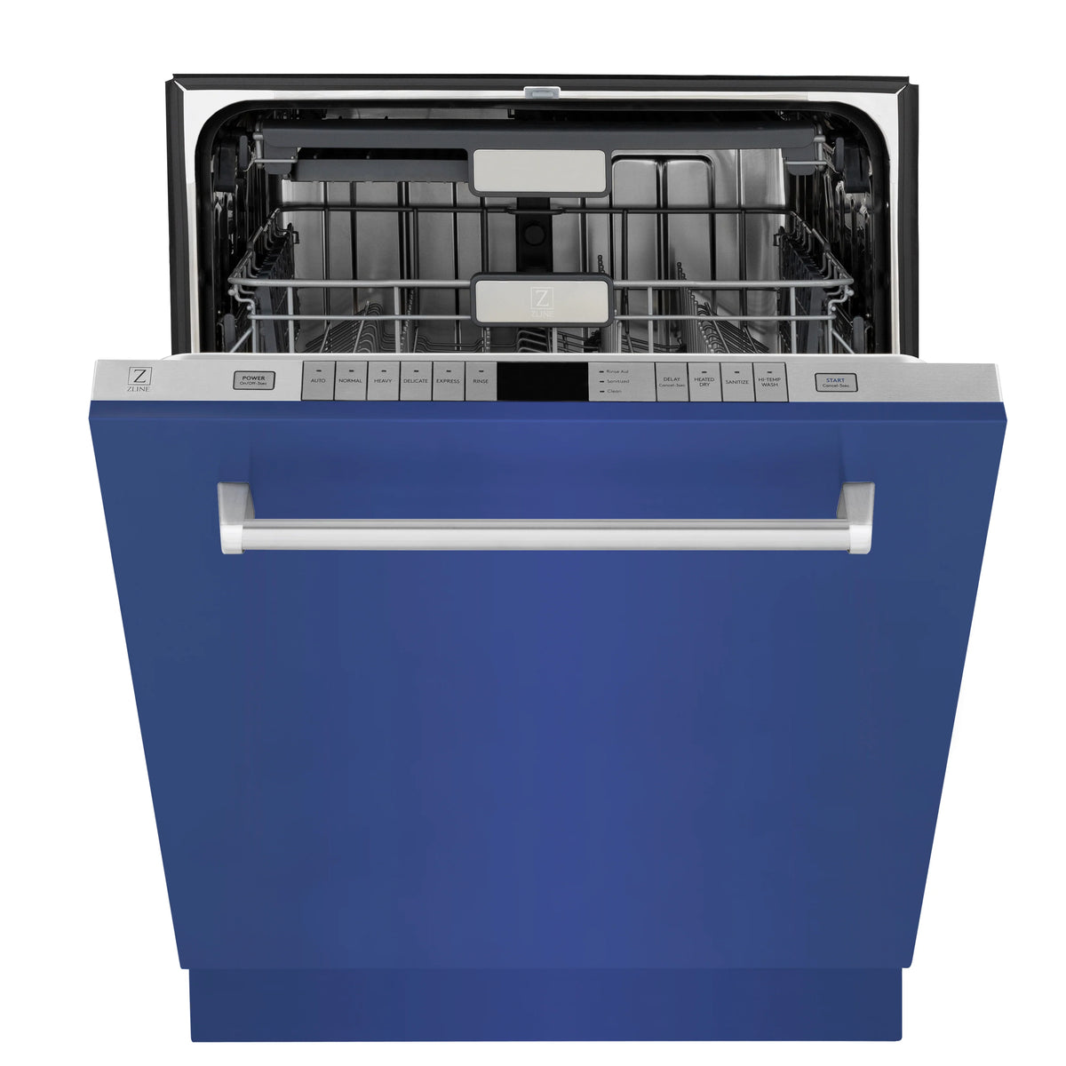 ZLINE 24&quot; Monument Series 3rd Rack Top Touch Control Dishwasher in Blue Matte with Stainless Steel Tub, 45dBa