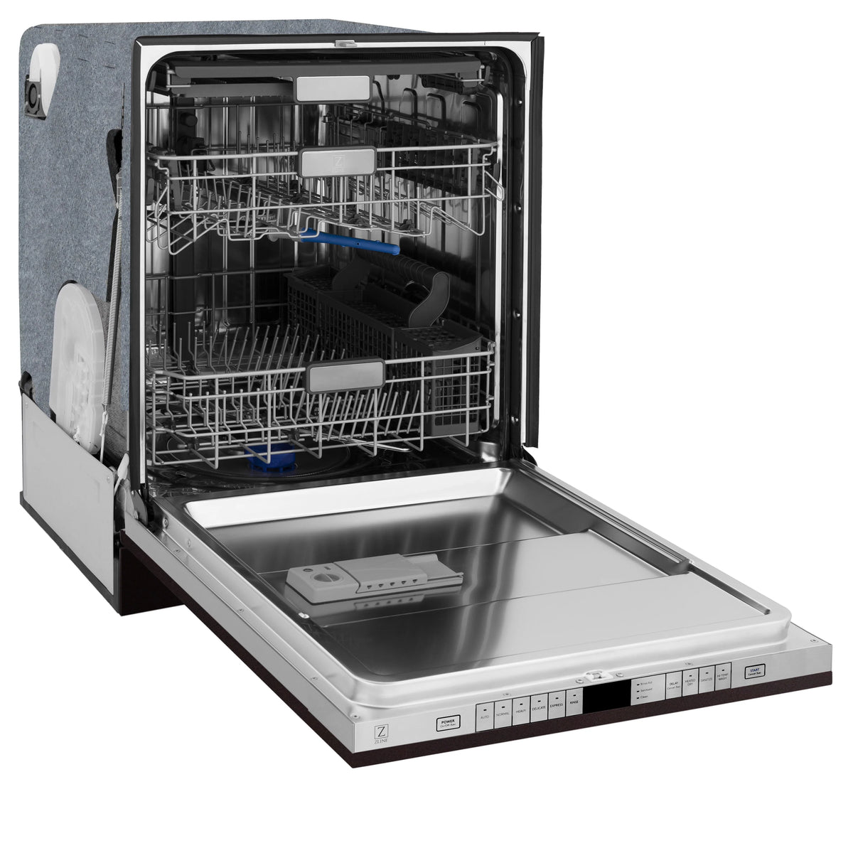 ZLINE 24&quot; Monument Series 3rd Rack Top Touch Control Dishwasher in Oil Rubbed Bronze with Stainless Steel Tub, 45dBa