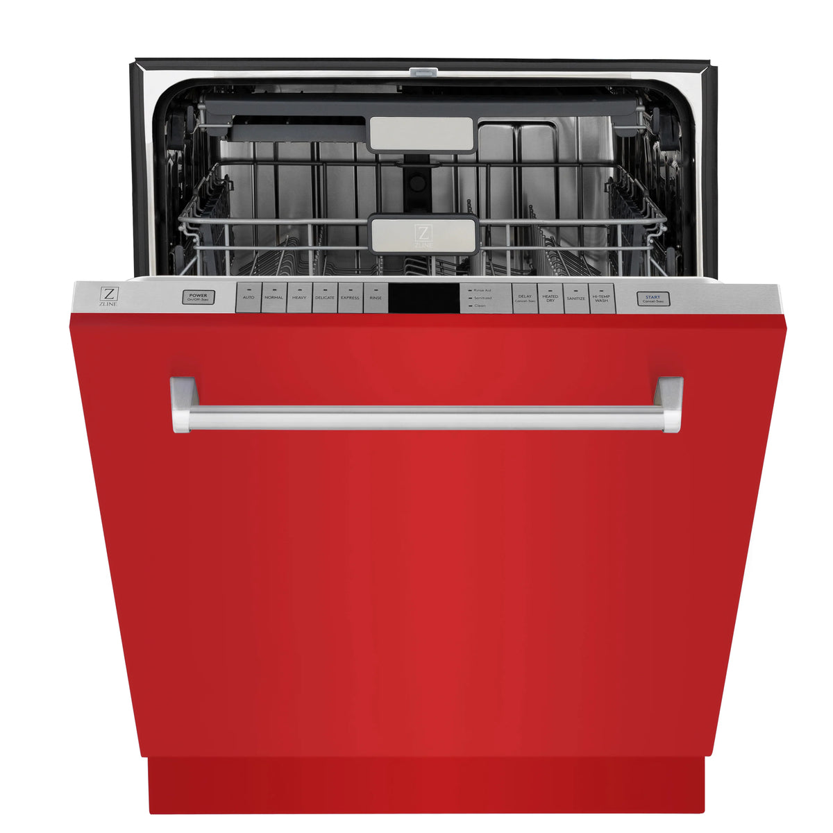 ZLINE 24&quot; Monument Series 3rd Rack Top Touch Control Dishwasher in Red Matte with Stainless Steel Tub, 45dBa