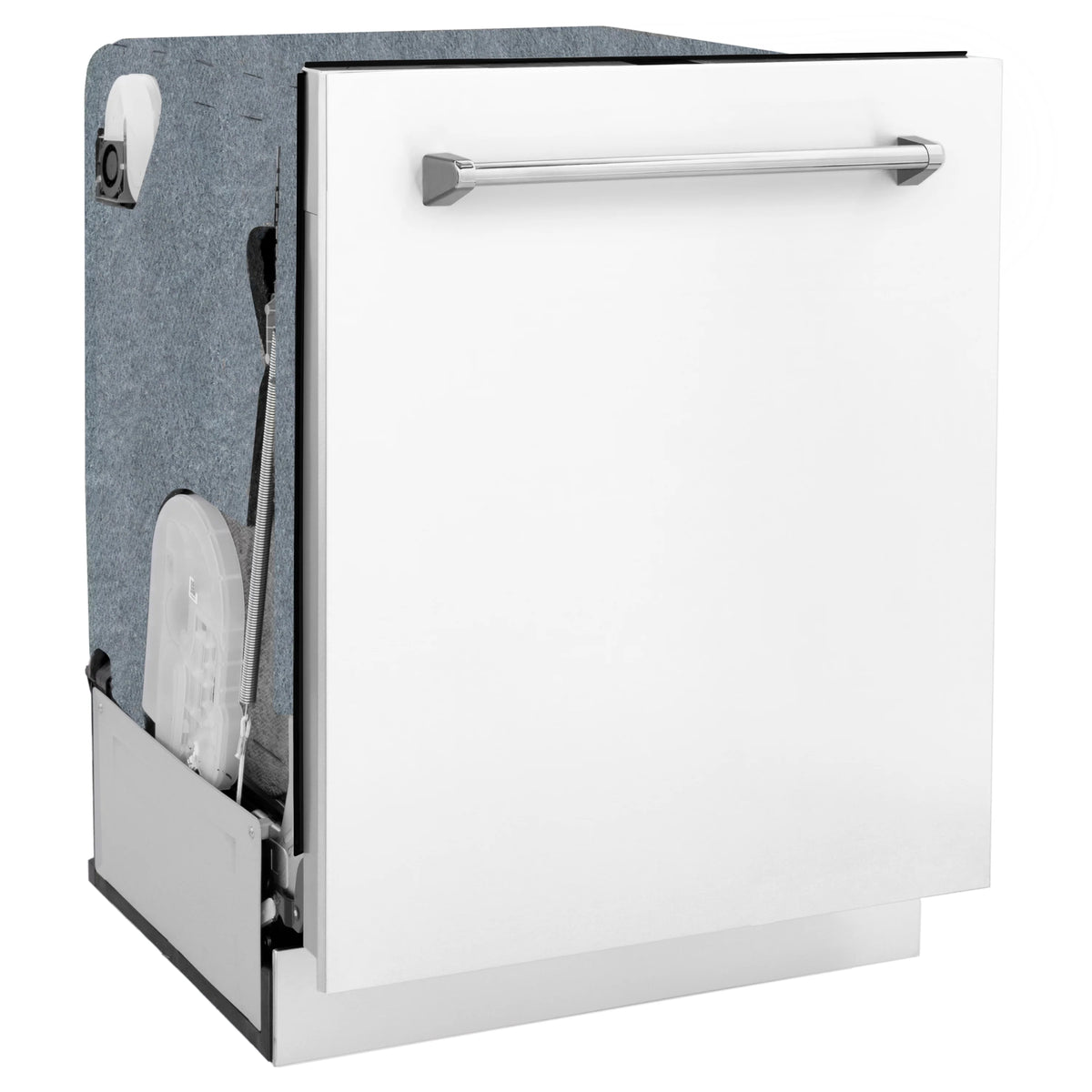 ZLINE 24&quot; Monument Series 3rd Rack Top Touch Control Dishwasher in White Matte with Stainless Steel Tub, 45dBa