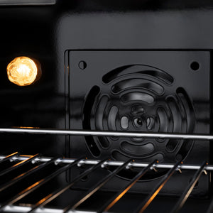 ZLINE - Autograph Edition 36 in. 5.2 cu. ft. Paramount Dual Fuel Range with 6 Burner Gas Cooktop and Electric Convection Oven in Black Stainless Steel with Champagne Bronze Accents