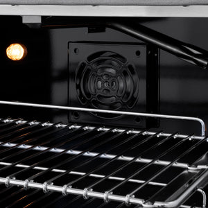 ZLINE - Autograph Edition 48 in. 6.7 cu. ft. Paramount Double Oven Gas Range with 8 Burner Cooktop in Satin Stainless Steel with Black Matte Doors and Champagne Bronze Accents