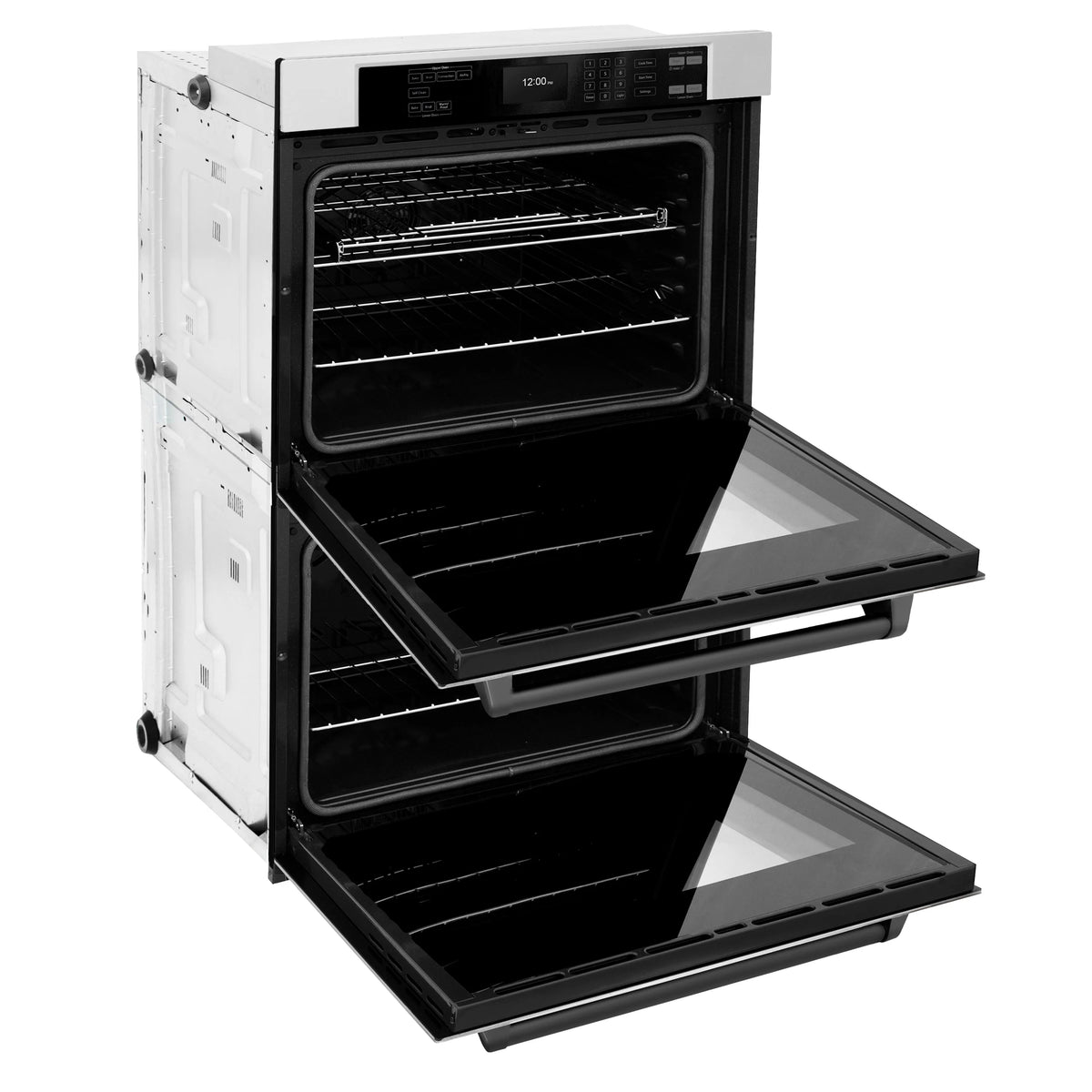 ZLINE - 30 in. Autograph Edition Professional True Convection Double Wall Oven with Air Fry and Self Clean in Stainless Steel with Matte Black Handles