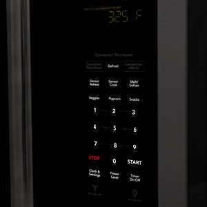 ZLINE 30" Recirculating Over the Range Convection Microwave Oven, Traditional Handle, Charcoal Filters in Black Stainless Steel