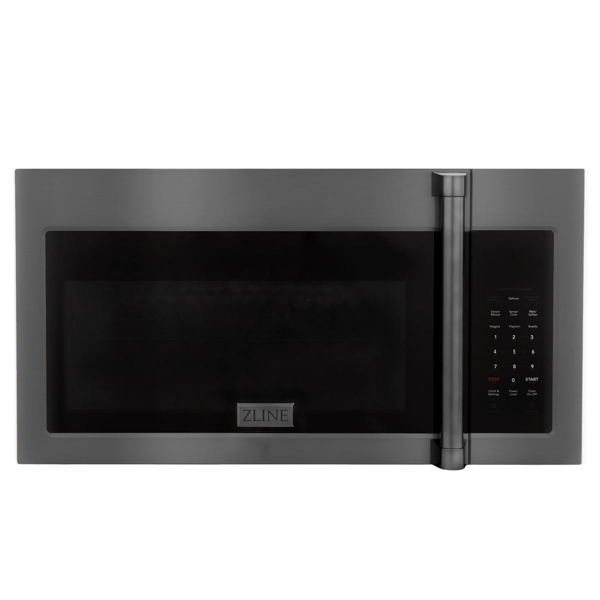 ZLINE - 1.5 cu. ft. Over the Range Convection Microwave Oven in Black Stainless Steel with Traditional Handle and Sensor Cooking