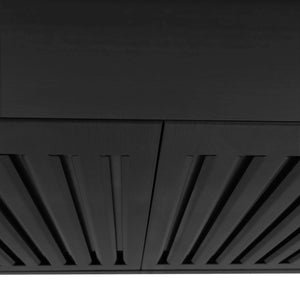 ZLINE - Kitchen Package with Black Stainless Steel Refrigeration, 36" Dual Fuel Range, 36" Range Hood, Microwave Drawer, and 24" Tall Tub Dishwasher