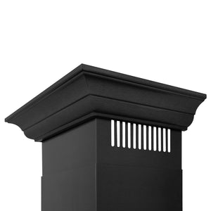 ZLINE - 30" Convertible Vent Wall Mount Range Hood in Black Stainless Steel with Crown Molding (BSKBNCRN-30)