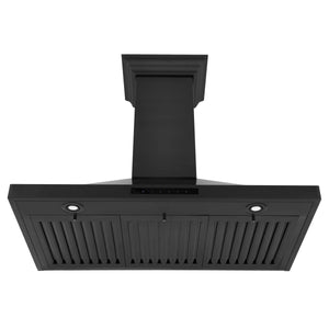 ZLINE - 30" Convertible Vent Wall Mount Range Hood in Black Stainless Steel with Crown Molding (BSKBNCRN-30)