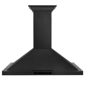 ZLINE - 30" Convertible Vent Wall Mount Range Hood in Black Stainless Steel with Crown Molding (BSKBNCRN-30)